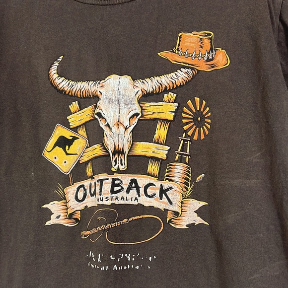 Gooses T-Shirts Boys 14 Brown Outback Australia Graphic Short Sleeve Cas… - Picture 4 of 9